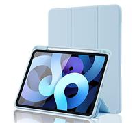 Case for iPad Air 11 Inch M4 2026 8th Gen/M3 2025/M2 2024, iPad Air 5th/4th Gen 10.9 Inch 2022/2020 Slim Stand Cover with Pencil Holder, Supports Apple Pencil Charging, Auto Wake/Sleep - Sky Blue