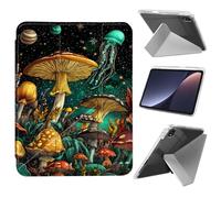 Case for iPad Air 11inch M3 M2 2025 2024/10.9inch Air 5th 4th Generation 2022 2020, with Pencil Holder Ultra Thin Lightweight Y-Shaped Stand Cover Auto Wake/Sleep,Cosmic Mushrooms