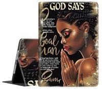 Case for iPad Air 13 inch 2024/iPad Pro 12.9 inch 6th/5th/4th/3rd Gen 2022/2021/2020/2018 ，Slim Fit Foldable Standing Cover Case with Auto Sleep/Wake, African American Women