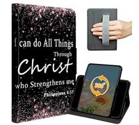 Case for iPad Air 13 Inch (2026/2025/2024) M4/M3/M2 & iPad Pro 12.9 inch 6th/5th/4th/3rd 2022/2021/2020/2018 Slim PU Leather 360° Rotating Stand Cover with Hand Strap Auto Wake/Sleep, Philippians 4-13