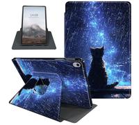 Case for iPad Air 13-inch (M2) 2024, for iPad Pro 12.9, 360 Degree Rotating Folio Stand Smart Cover iPad Air 13 Inch M2, with Auto Sleep/Wake, Lonely Cat