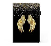 Case for iPad Air 13 Inch M2 2024, Premium PU Leather Magnetic Cover Flip Stand Smart Shell with Card Holder for iPad Air 13 Inch M2 2024,Golden Wings