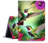 Case for iPad Air 13 inch M3 2025 & 2024 M2 /iPad Pro 12.9 Inch 2022/2021/2020 PU Leather Smart Protective Cover with Auto Sleep/Wake for iPad Air 13 inch2025/2024,Humming Bird Flower