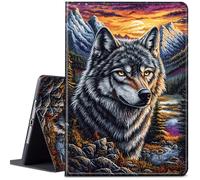 Case for iPad Air 13 Inch M3/M2 (2024/2025),Adjustable Folio Anti-Slide Stand Smart Cover with Auto Wake/Sleep,Watercolor Dog Paws