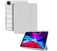 Case for iPad Air 13 inch M4，Grey,X-Axis Rotating Stand, Anti-Bending Acrylic Back, 99% AR Clear Tech, Built-in Stylus Slot, Full Camera Armor, Auto Wake/Sleep