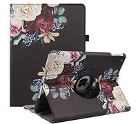 Case for iPad Air 2/Air 1/iPad 9.7" 5th/6th Generation (2017/2018) - 360 Degree Rotating Multi-Angle Viewing Folio Stand Cases with Auto Sleep/Wake (Peony Flower)