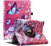 Case for ipad Air 2/Air 1/iPad 9.7 Inch 2018/2017(5th/6th generation), 360 Degree Rotating Multi-Angle Viewing Folio Stand Cases with Auto Sleep/Wake (Purple Butterfly)