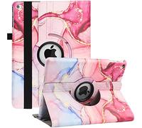 Case for ipad Air 2/Air 1/iPad 9.7 Inch 2018/2017(5th/6th generation), 360 Degree Rotating Multi-Angle Viewing Folio Stand Cases with Auto Sleep/Wake (Pink Marble)