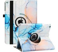 Case for ipad Air 2/Air 1/iPad 9.7 Inch 2018/2017(5th/6th generation), 360 Degree Rotating Multi-Angle Viewing Folio Stand Cases with Auto Sleep/Wake (Blue Marble)