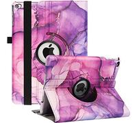 Case for ipad Air 2/Air 1/iPad 9.7 Inch 2018/2017(5th/6th generation), 360 Degree Rotating Multi-Angle Viewing Folio Stand Cases with Auto Sleep/Wake (Purple Marble)