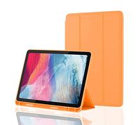 Case for iPad Air 3 Case 2019 with Pencil Holder Ultra Slim Soft TPU Back Cover with Auto Sleep/Wake Full Body Protective Smart Case for iPad Air 3rd Generation 2019/iPad Pro 10.5 2017 (Orange)