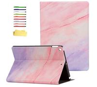 Case for iPad Air 3rd Generation 2019 & iPad Pro 10.5 inch 2017, UUcovers Folio Stand PU Leather Magnetic Smart Shockproof Cover with Auto Wake/Sleep Case for iPad Air 3 Tablet 10.5", Pink Marble