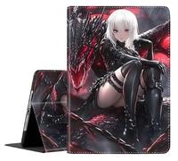 Case for iPad Air 4th / 5th Generation 10.9" 2020/2022, iPad Pro 11(2022/2020/2021/2018) and iPad Air 4/5, Slim Folding Stand Cover with Auto Wake/Sleep, Anime Girl and Red Dragon