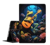 Case for iPad Air 4th / 5th Generation 10.9" 2020/2022, iPad Pro 11(2022/2020/2021/2018) and iPad Air 4/5, Slim Folding Stand Cover with Auto Wake/Sleep, Vintage Banjo Frog Art