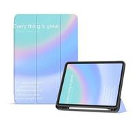 Case For iPad Mini 4/Mini 5 Generation Smart Magnetic Cover - Auto Wake/Sleep - Model No. A1538/A1550/A2124/A2125/A2126/A2133 - Purple Blue Rainbow