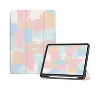 Case For iPad Mini 4/Mini 5 Generation Smart Magnetic Cover - Auto Wake/Sleep - Model No. A1538/A1550/A2124/A2125/A2126/A2133 - Vibrant color block oil painting
