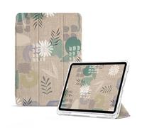 Case For iPad Mini 4/Mini 5 Generation Smart Magnetic Cover - Auto Wake/Sleep - Model No. A1538/A1550/A2124/A2125/A2126/A2133 - Oil painting of small grass and flowers