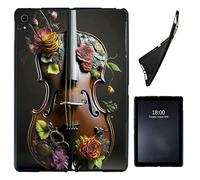 Case for iPad mini 5 Generation 2019/ Mini 4 3 2 1 (Old Model) 7.9 inch,Slim Soft Shockproof TPU Silicone Protective Back Shell Case for iPad mini 5/4/3/2/1, Violin and Roses Flowers