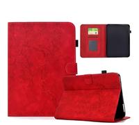 Case for iPad Mini 5th Generation 2019 7.9 inch/iPad Mini 4/3/2/1, Multi-Angle Flip PU Leather Embossed Flowers Protective Cover with Stylus Holder Tablet Case,red