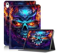 Case for iPad Mini 6 (8.3-Inch 2021, 6th Generation), Slim PU Leather Adjustable Stand for iPad 6 Mini Case, with Auto Sleep/Wake Smart Cover for Apple iPad Mini 6 Case, Evil Skull