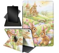 Case for iPad Mini 6 Case 2021,Case for iPad Mini 7 (A17 Pro 2024),360 Degree Swiveling Stand Protective Cover Auto Sleep/Wake Case for iPad Mini 7th/6th Generation 8.3",Cute Rabbit