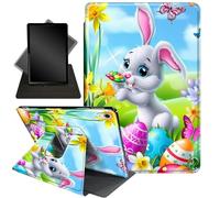 Case for iPad Mini 6 Case 2021,Case for iPad Mini 7 (A17 Pro 2024),360 Degree Swiveling Stand Protective Cover Auto Sleep/Wake Case for iPad Mini 7th/6th Generation 8.3",Cartoon Grey Rabbit