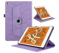 Case for iPad mini 7.9 inches, iPad mini 5/4/3/2/1, Premium PU Leather Multi-Angle 360 Degree Rotating Lightweight Protective Case Cover with Stand Function - Purple