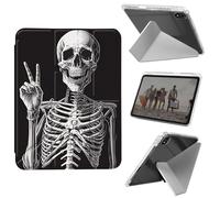 Case for iPad mini 7 A17 Pro 2024/iPad Mini 6 2021 8.3 Inch iPad mini 7th/6th Gen Case, Shockproof Clear with Pencil Holder Folding Y Shape Stand Cover,Rock Skeleton