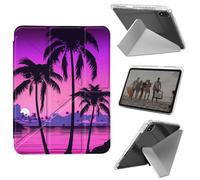 Case for iPad mini 7 A17 Pro 2024/iPad Mini 6 2021 8.3 Inch iPad mini 7th/6th Gen Case, Shockproof Clear with Pencil Holder Folding Y Shape Stand Cover,Palm Trees Sunset Tropical