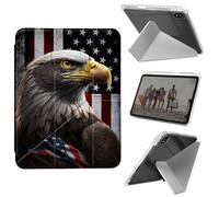 Case for iPad mini 7 A17 Pro 2024/iPad Mini 6 2021 8.3 Inch iPad mini 7th/6th Gen Case, Shockproof Clear with Pencil Holder Folding Y Shape Stand Cover,American Flag Eagles