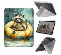 Case for iPad mini 7 A17 Pro 2024/iPad Mini 6 2021 8.3 Inch iPad mini 7th/6th Gen Case, Shockproof Clear with Pencil Holder Folding Y Shape Stand Cover,Cute Bear Forest