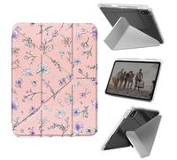 Case for iPad mini 7 A17 Pro 2024/iPad Mini 6 2021 8.3 Inch iPad mini 7th/6th Gen Case, Shockproof Clear with Pencil Holder Folding Y Shape Stand Cover,Tiny Pastel Flowers