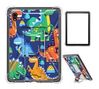 Case for iPad mini 7 A17 Pro 2024/iPad Mini 6 2021 8.3 Inch iPad mini 7th/6th Gen,Clear TPU Shockproof Stand Bumper Back Cover Transparent Case,Cute Dinosaur