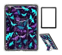 Case for iPad mini 7 A17 Pro 2024/iPad Mini 6 2021 8.3 Inch iPad mini 7th/6th Gen,Clear TPU Shockproof Stand Bumper Back Cover Transparent Case,Cool Bat