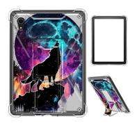 Case for iPad mini 7 A17 Pro 2024/iPad Mini 6 2021 8.3 Inch iPad mini 7th/6th Gen,Clear TPU Shockproof Stand Bumper Back Cover Transparent Case,Planet Wolf
