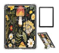 Case for iPad mini 7 A17 Pro 2024/iPad Mini 6 2021 8.3 Inch iPad mini 7th/6th Gen,Clear TPU Shockproof Stand Bumper Back Cover Transparent Case,Orange Mushroom Flower