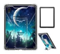 Case for iPad mini 7 A17 Pro 2024/iPad Mini 6 2021 8.3 Inch iPad mini 7th/6th Gen,Clear TPU Shockproof Stand Bumper Back Cover Transparent Case,Night Sky Stars Forest