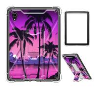 Case for iPad mini 7 A17 Pro 2024/iPad Mini 6 2021 8.3 Inch iPad mini 7th/6th Gen,Clear TPU Shockproof Stand Bumper Back Cover Transparent Case,Palm Trees Sunset Tropical