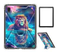 Case for iPad mini 7 A17 Pro 2024/iPad Mini 6 2021 8.3 Inch iPad mini 7th/6th Gen,Clear TPU Shockproof Stand Bumper Back Cover Transparent Case,Cool Lion Nebula/Galaxy