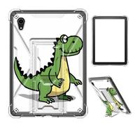 Case for iPad mini 7 A17 Pro 2024/iPad Mini 6 2021 8.3 Inch iPad mini 7th/6th Gen,Clear TPU Shockproof Stand Bumper Back Cover Transparent Case,Cute Dinosaur Dino
