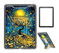 Case for iPad mini 7 A17 Pro 2024/iPad Mini 6 2021 8.3 Inch iPad mini 7th/6th Gen,Clear TPU Shockproof Stand Bumper Back Cover Transparent Case,Sky Tree and Flowers