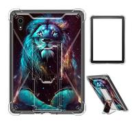 Case for iPad mini 7 A17 Pro 2024/iPad Mini 6 2021 8.3 Inch iPad mini 7th/6th Gen,Clear TPU Shockproof Stand Bumper Back Cover Transparent Case,Cool Lion