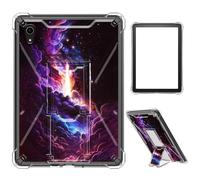 Case for iPad mini 7 A17 Pro 2024/iPad Mini 6 2021 8.3 Inch iPad mini 7th/6th Gen,Clear TPU Shockproof Stand Bumper Back Cover Transparent Case,Cosmic Starry Sky