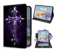 Case for iPad mini 7 (A17 Pro) 2024/ Mini 6 2021 8.3 Inch Christian Jesus Cross Slim PU Leather 360 Degree Rotating Multiple Viewing Stand Cover with Auto Wake/Sleep for iPad mini 7th/6th Generation