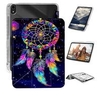 Case for iPad mini 7 (A17 Pro, 7th Gen 2024) / for iPad mini 6 (6th Gen, 8.3 Inch), Slim Folio Stand Case with Pencil Holder, Auto Wake/Sleep, Shockproof Hybrid Cover for Kisd, Colorful Dreamcatcher