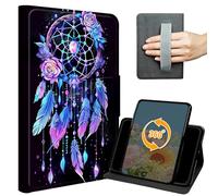 Case for iPad mini 7 (A17 Pro, 7th Generation) 2024 /iPad mini 6 (6th Gen) 8.3 Inch Slim PU Leather 360 Degree Rotating Stand Cover with Hand Strap Auto Wake/Sleep Magnetic Clasp, Dreamcatcher