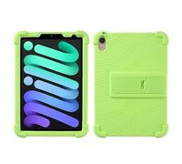 Case for iPad Mini 7th/6th 8.3 inch 2024/2021 A17 pro Tablet with PC Kickstand, Soft Silicone, Washable, Thickened Corner Shockproof Case, Green