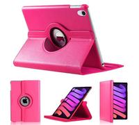 Case For iPad Mini 7th(A17 Pro) 2024 / Mini 6th Generation 8.3" 2021, Slim Fit Premium Pu Leather 360 Degree Rotating Protective Stand Cover with Auto Wake Sleep Function Case (PINK)
