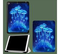 Case for iPad Pro 11 Inch 2022/2021/2020 4th / 3rd / 2nd Generation, Soft TPU Back Cover, Slim Protective Case with Pencil Holder, Auto Wake/Sleep Psychedelic Mushrooms Fantasy Art-Blue