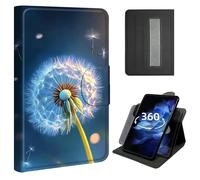 Case for iPad Pro 11 inch 2024/2025 (M4),360° Rotating Stand Case with Hand Strap, Shockproof Protective Cover with Auto Sleep/Wake,Beautiful Dandelion